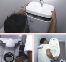 ジョーシンリフォーム トイレの本体設置